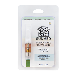 Your CBD Store Girl scout cookies disposable Vape cartridge. Sunmed broad spectrum Vape products